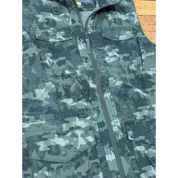 Eddie Bauer Travex Womens Camo Utility Vest Pockets Zip Up Outdoor Size Small - Picture 4 of 7